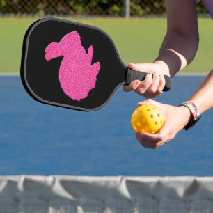 Rosa Kaninchen-Häschen Pickleball Schläger