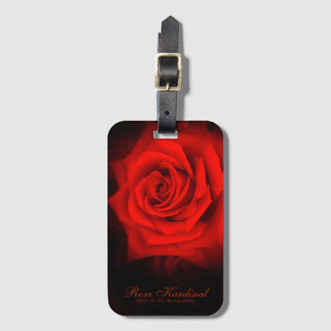 Rosa Kardinal [Luggage Tag] Gepäckanhänger (Vorderseite Vertikal)
