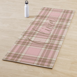 Rosa Kariert braun Karierte Farbe Yogamatte