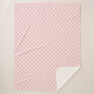 Rosa karierte Decke Sherpadecke