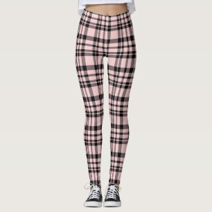 Rosa Karierte Frauen Leggings