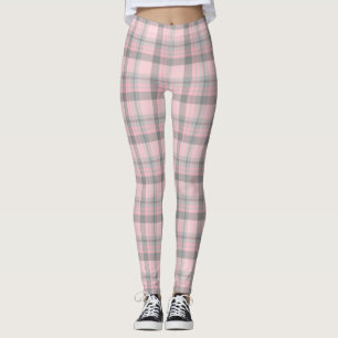 Rosa, Karierte Leggings