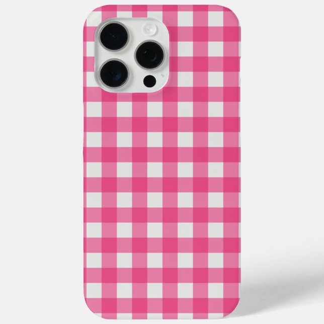 Rosa karierte Schachtel Case-Mate iPhone Hülle (Rückseite)