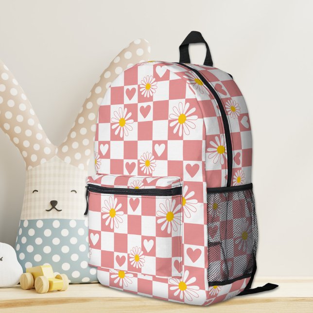 Rosa karierter Rucksack (Von Creator hochgeladen)