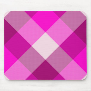 Rosa kariertes Mousepad