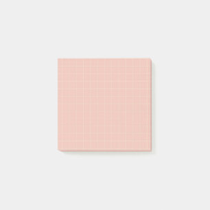 Rosa kariertes Muster Süßes Raster-Design Büro Post-it Klebezettel