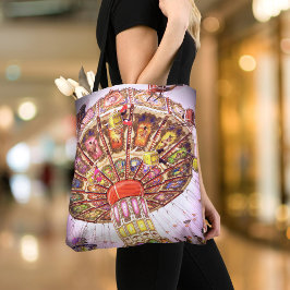 Rosa Karnevalsschwingenfahrt Foto fett Vintages Re