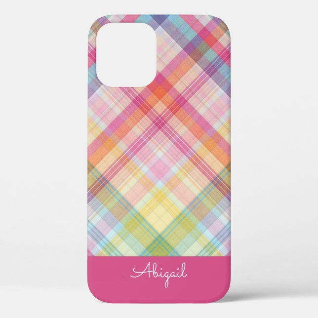 Rosa Karo Case-Mate iPhone Hülle (Rückseite)