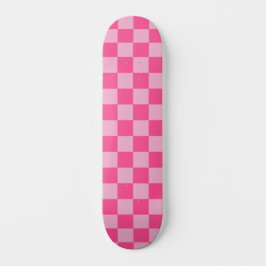 Rosa Karo-Druck Skateboard
