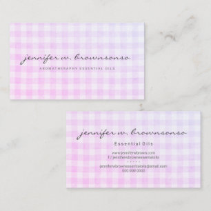 Rosa Karo Gingham Visitenkarte