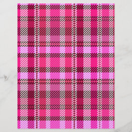 Rosa Karo-Muster-Schrott-Schreibpapier-Seiten Flyer