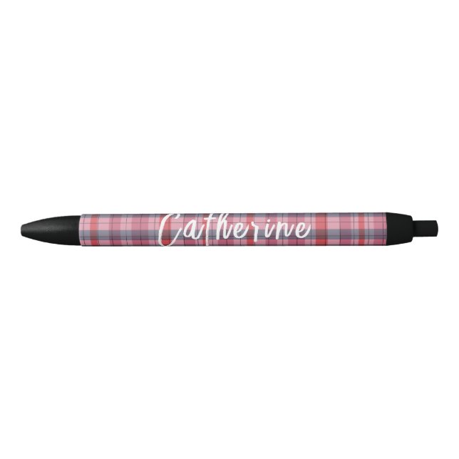 Rosa Karo personalisierter Stift | One Owl Artist (Vorderseite)