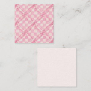 ROSA KARO QUILT 2,5x2,5 Blanko-Flatcard Mitteilungskarte