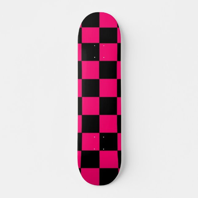 Rosa Karos Skateboard (Vorne)
