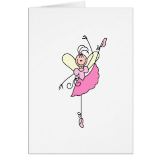 Rosa Karte der Stock-Ballerina-fünf