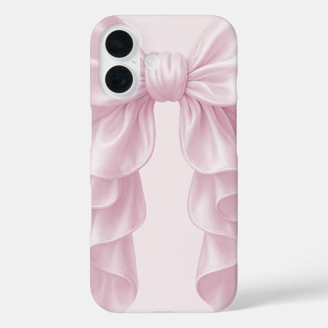 Rosa Kaskade Ruffle Bow Elegante Girly Case-Mate iPhone Hülle (Rückseite)