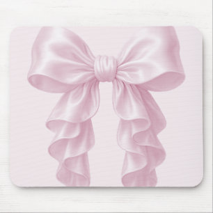 Rosa Kaskade Ruffle Bow Elegante Girly Mousepad
