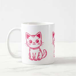 Rosa Kätzchen  Kaffeetasse