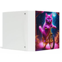 Rosa Katze auf einem Landschaftlichen goldenen Rad