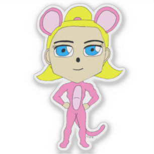 Rosa Katze Aufkleber