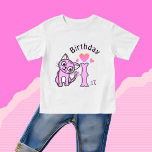 Rosa Katze Baby T-shirt