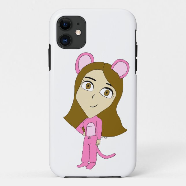 Rosa Katze Case-Mate iPhone Hülle (Rückseite)