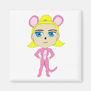 Rosa Katze Magnet