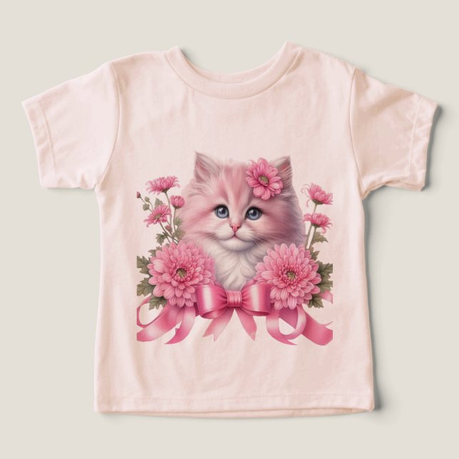 Rosa Katze mit Ribbon (Design Vorderseite)