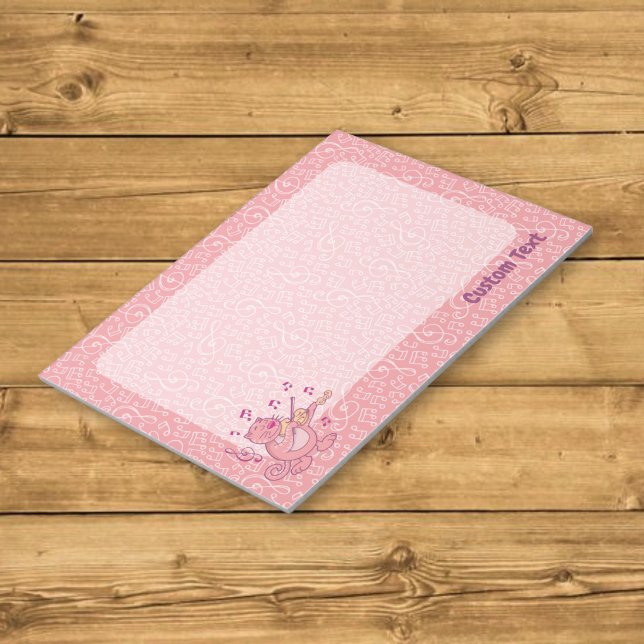 Rosa Katze mit Violine Notepad Notizblock (Von Creator hochgeladen)