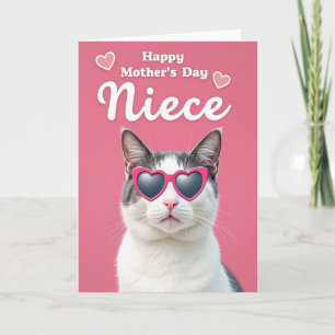 Rosa Katze Muttertag Nichtenkarte Karte