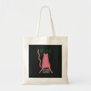 Rosa Katze Relax Nichts ist unter Kontrolle Tragetasche