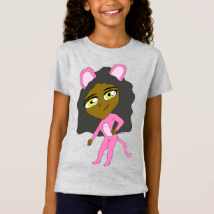 Rosa Katze T-Shirt
