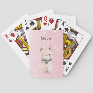 Rosa Katzen-Konfetti-Punkte Spielkarten