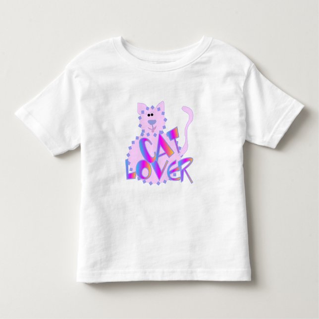 Rosa Katzen-Liebhaber Kleinkind T-shirt (Vorderseite)
