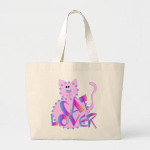 Rosa Katzen-Liebhaber-T-Shirts und Geschenke Jumbo Stoffbeutel