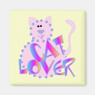 Rosa Katzen-Liebhaber-T-Shirts und Geschenke Magnet