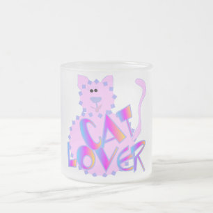 Rosa Katzen-Liebhaber-T-Shirts und Geschenke Mattglastasse