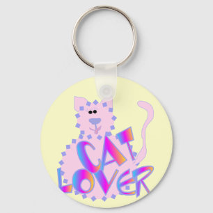 Rosa Katzen-Liebhaber-T-Shirts und Geschenke Schlüsselanhänger