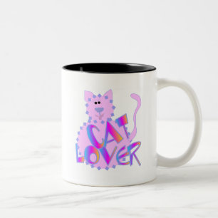 Rosa Katzen-Liebhaber-T-Shirts und Geschenke Zweifarbige Tasse