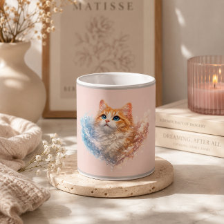 Rosa Katzen-Style  Kaffeetasse