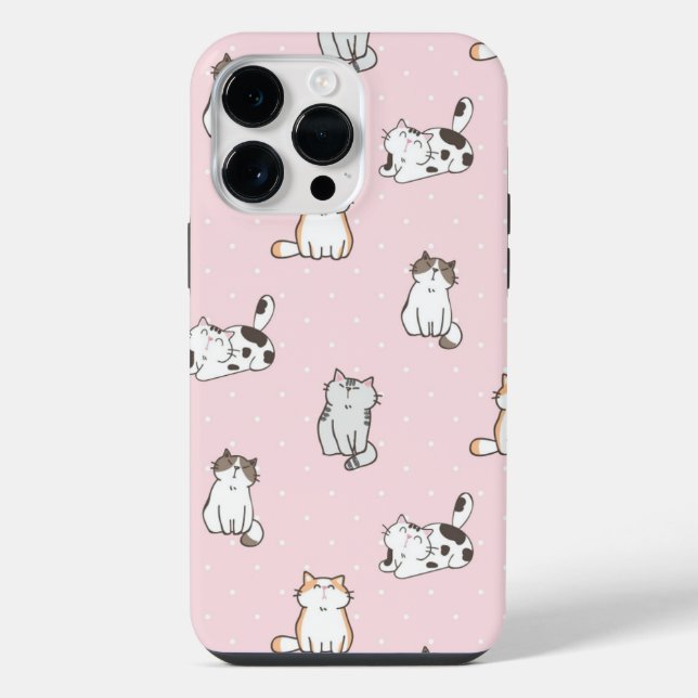 Rosa Katzenhandyhülle iPhone Hülle (Rückseite)