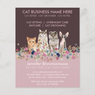 Rosa Katzensitzdienst Flyer