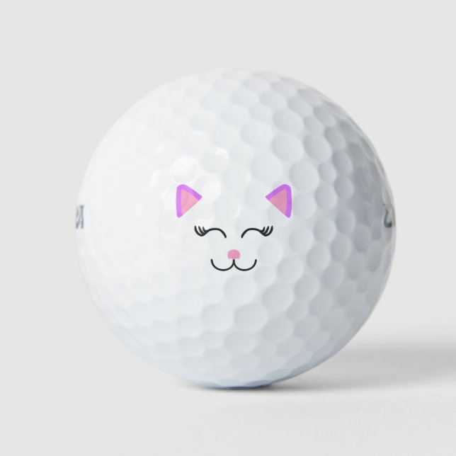 Rosa Kätzin Golfball (Vorderseite)
