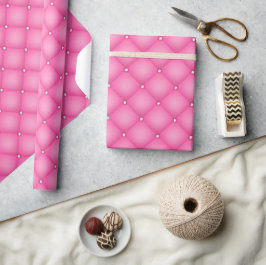 Rosa Kaugummi-Tufting-Muster für glamouröse Party Geschenkpapier