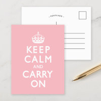 Rosa Keep Calm und Mach Weiter