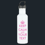 Rosa KeepCalm Entwurf | kundengerecht Edelstahlflasche<br><div class="desc">Rosa KeepCalm Entwurf | kundengerecht. Niedlich für Sport und Camping.</div>