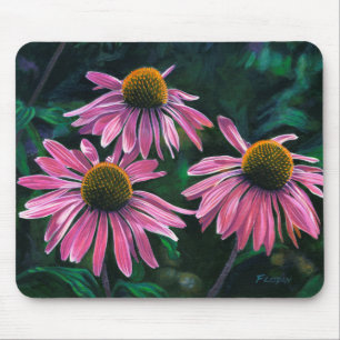 Rosa Kegelblumen - Mousepad