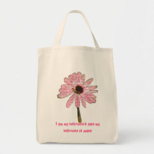 Rosa Kegelblumen-Tasche Tragetasche