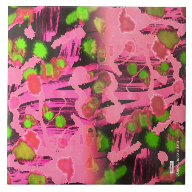 Rosa Keramik Fliese (Vorderseite)