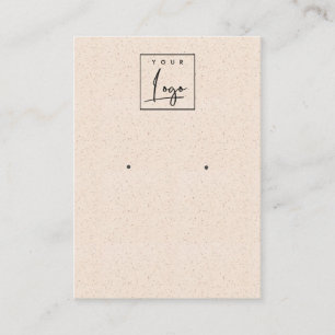 Rosa Keramik-Textur-Ohrhänger-Logo Visitenkarte